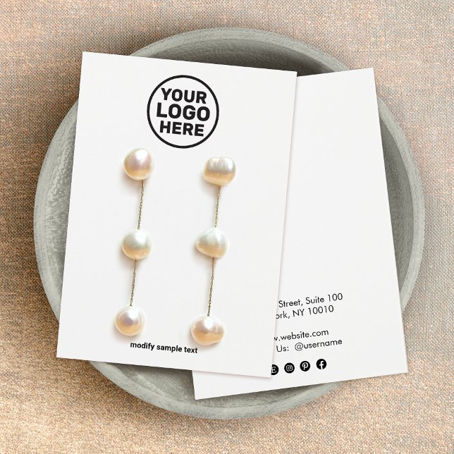 Add Your Logo  Earring Display Card (Creator Uploaded)