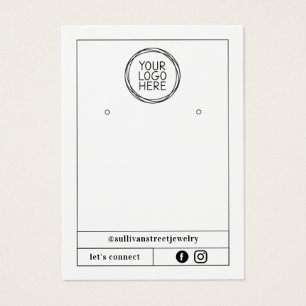 Add Your Logo Earring Jewellery Display Card