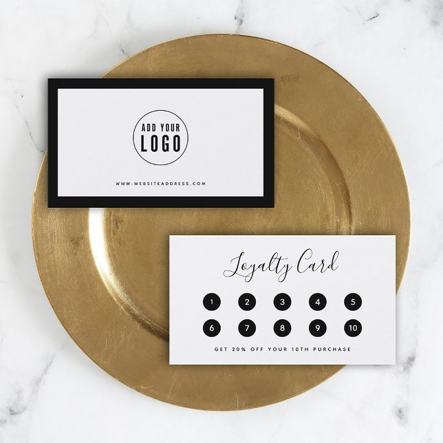 Add Your Logo Editable Border Colour Loyalty Card (Creator Uploaded)