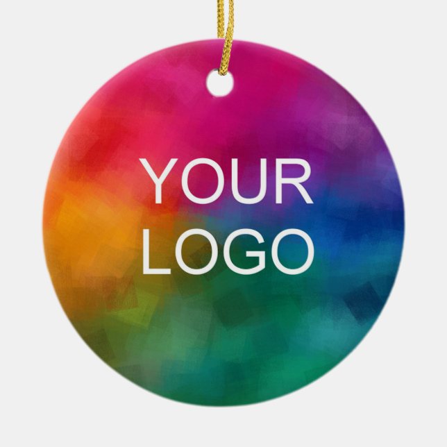 Add Your Logo Emblem Template Ceramic Ornament (Front)