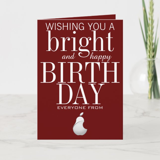 Add Your Logo Employee Birthday Card (Front)