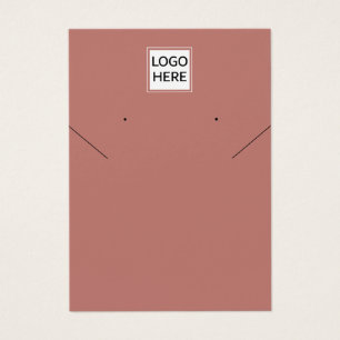 Add Your Logo girly Necklace earring display card 