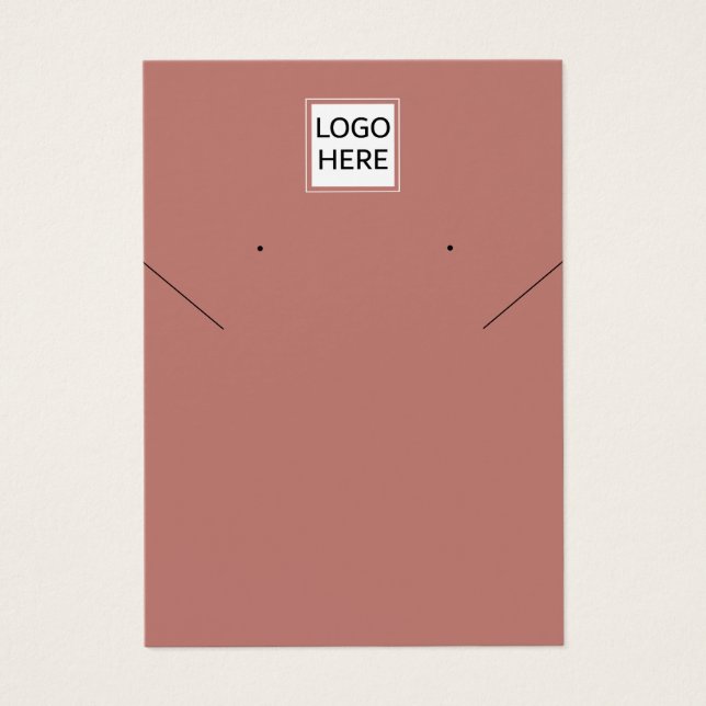 Add Your Logo girly Necklace earring display card  (Front)