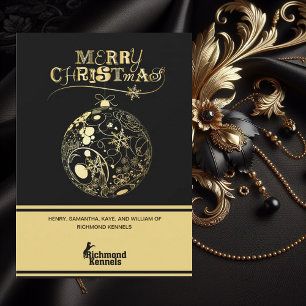 Add Your Logo Gold/Black Ornament Corporate Card