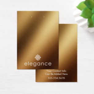 Add Your Logo Gold Earring Holder Display Card