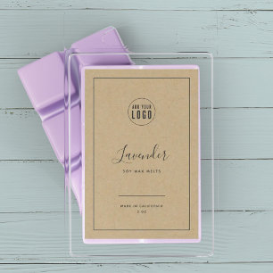 Add Your Logo Grey Border Kraft Product Label