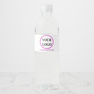 ADD YOUR LOGO HERE Beach Weddings Business  Water Bottle Label