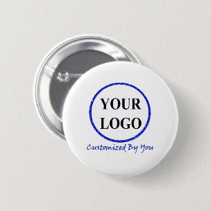 ADD YOUR LOGO HERE CUSTOM WEDDING 6 CM ROUND BADGE