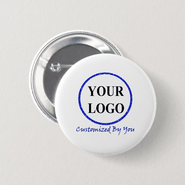 ADD YOUR LOGO HERE CUSTOM WEDDING 6 CM ROUND BADGE (Front & Back)