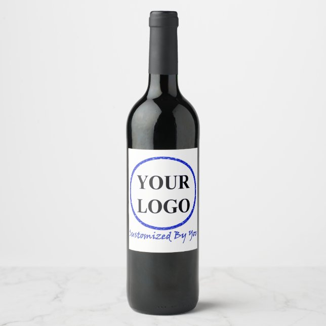 ADD YOUR LOGO HERE CUSTOM WEDDING WINE LABEL (Front)