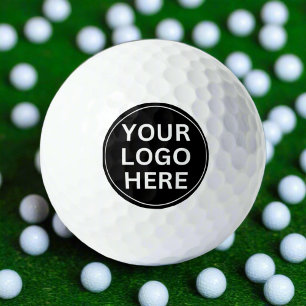 Add Your Logo Here l Promotional Black & White  Golf Balls