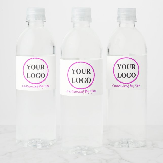 ADD YOUR LOGO HERE Rustic Weddings Logo Water Bott Bottle Label (Bottles)