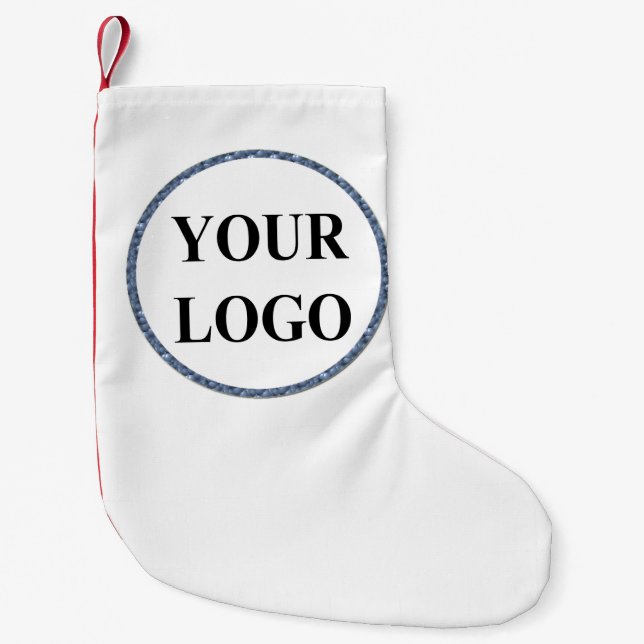 ADD YOUR LOGO HERE SMALL CHRISTMAS STOCKING (Front)