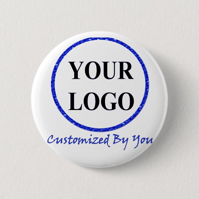 ADD YOUR LOGO HERE Wedding Groom Bride button (Front)