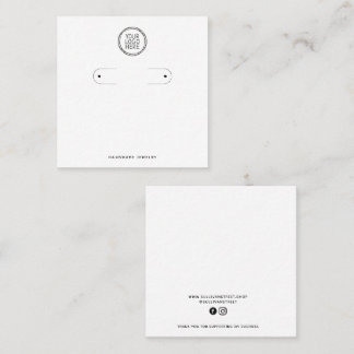 Add Your Logo Hoop Earrings Display Card