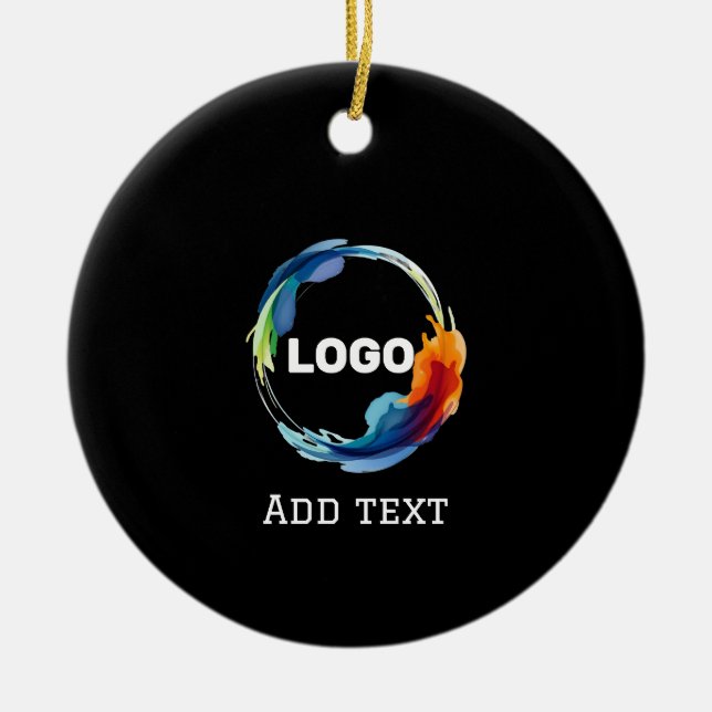 add your logo in a ceramic ornament (Front)