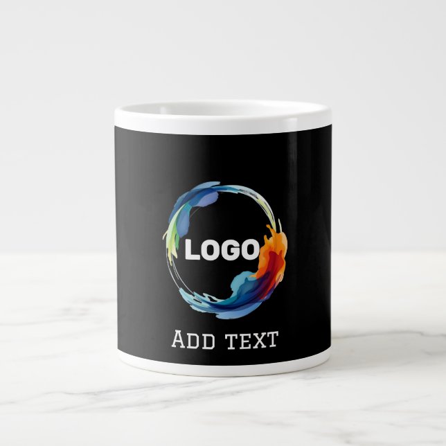 add your logo in a giant coffee mug (Front)