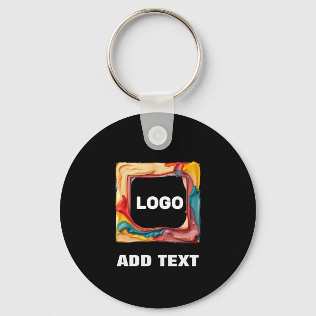 add your logo in a  key ring (Front)