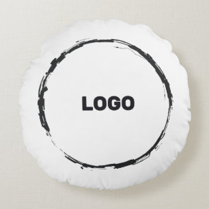 add your logo in a round cushion