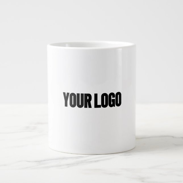 add your logo in a white  large coffee mug (Front)