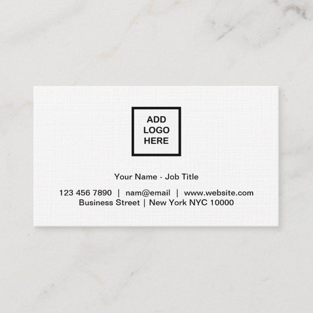 Add Your Logo Luxury Linen Business Cards (Front)