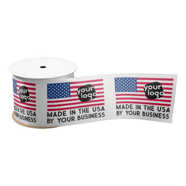 Add Your Logo Made In USA Branded Clothing Labels  Satin Ribbon (Spool)