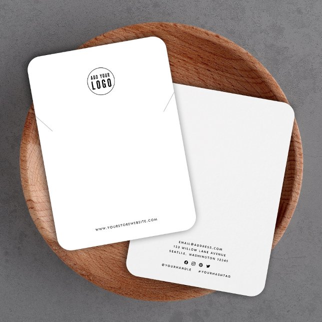Add Your Logo Minimalist Necklace Display Card (Creator Uploaded)