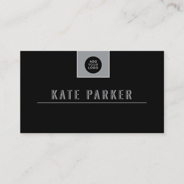 Add your logo Minimalist professional elegant Business Card (Front)