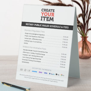 Add your Logo Mobile Notary Public Price List Fees