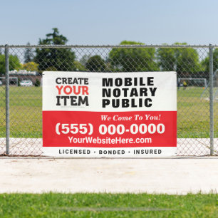 Add your Logo Mobile Notary Public Signing Agent Banner