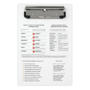 Add your Logo Mobile Notary Reference Signing ligh Mini Clipboard