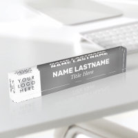 Add Your Logo Modern Bold Name Title Simple Grey