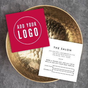Add Your Logo Modern Editable Colour Referral Card