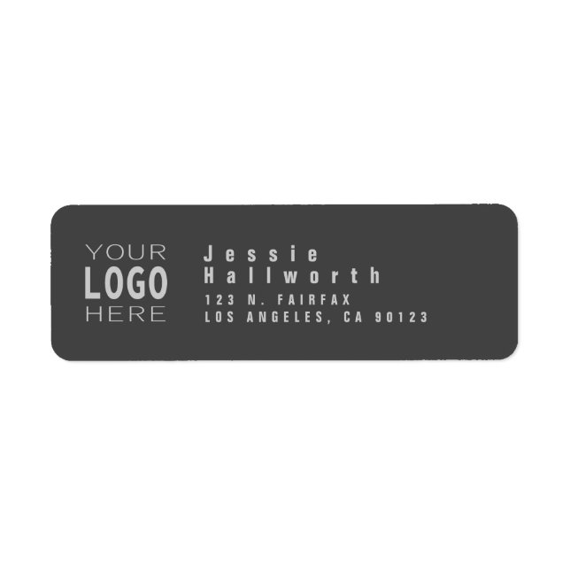 Add Your Logo | Modern Look Return Address Label (Front)