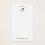 Add Your Logo Modern Minimal Earring Display Card<br><div class="desc">Add Your Logo Modern Minimal Earring Display Card. Jewelry display card. Holder earrings. Personalize this jewelry display card template for your business simply add your logo and customize text. Adjust all colors and text in this simple minimalist design.</div>