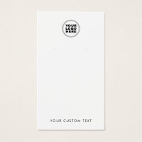 Add Your Logo Modern Minimal Earring Display Card
