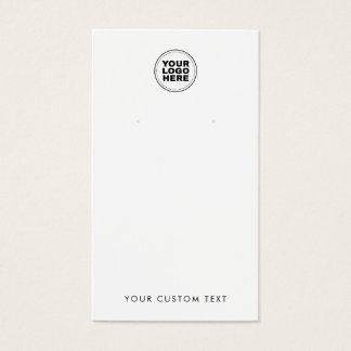 Add Your Logo Modern Minimal Earring Display Card