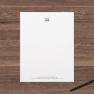 Add Your Logo Modern Minimalist Personalised Custom Letterhead