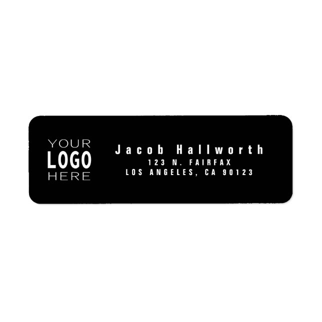 Add Your Logo | Modern Return Address Label (Front)