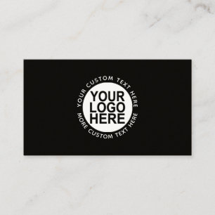Add Your Logo Modern White and Kraft Business Card