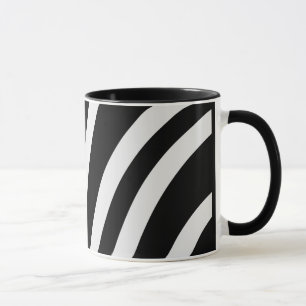 Add your logo name here blue red stripes art desig mug