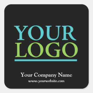 Add Your Logo, Name & Website Promotional Square Sticker