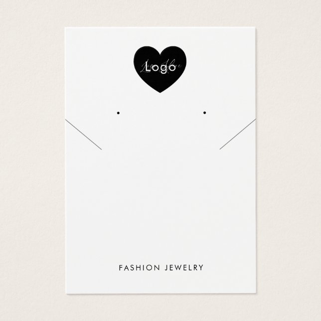 Add Your Logo Necklace chic Earrings Display Card (Front)