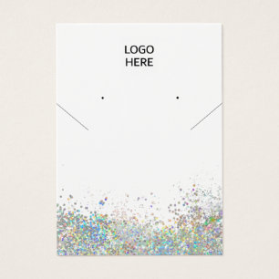 Add Your Logo Necklace Earrings Display Card