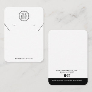 Add Your Logo Necklace Earrings Display Card