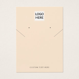 Add Your Logo Necklace Earrings Display Card (Edit