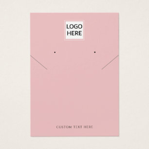Add Your Logo Necklace Earrings Display Card (Edit