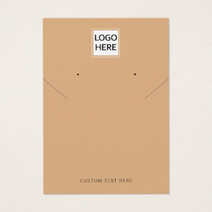 Add Your Logo Necklace Earrings Display Card (Edit