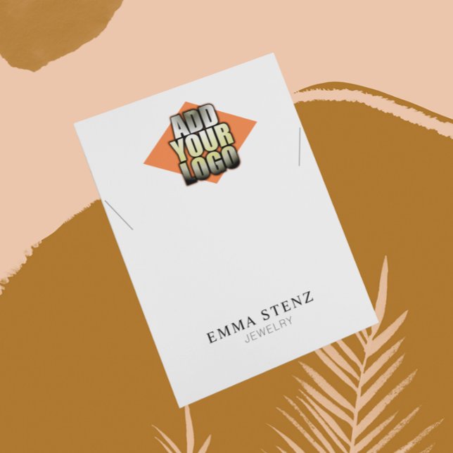 Add Your Logo Necklace Jewellery Display Card (Creator Uploaded)