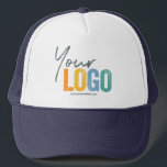Add Your Logo, No Minimum Promotional Logo Trucker Trucker Hat<br><div class="desc">Easily personalise this high quality promotional hat with your own company logo and custom text. Simply delete the text if you just need a logo. No minimum and no set up fee! Available in many colours. Logo Hats are an easy and effective way to create and increase your brand awareness...</div>